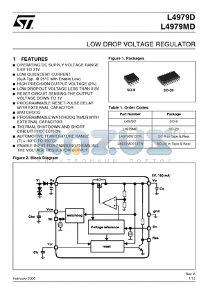 L4979D_06 datasheet - LOW DROP VOLTAGE REGULATOR