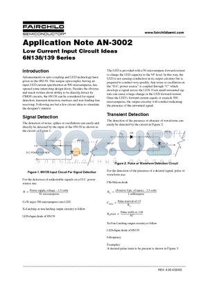 6N139 datasheet - Low Current Input Circuit Ideas