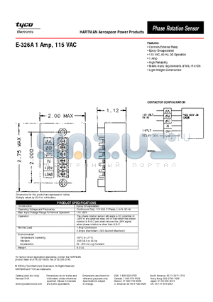 E-326A datasheet - E-326A 1 Amp, 115 VAC