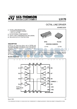 L5170D datasheet - OCTAL LINE DRIVER