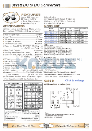 E03-X2 datasheet - 3 WATT DC TO DC CONVERTERS