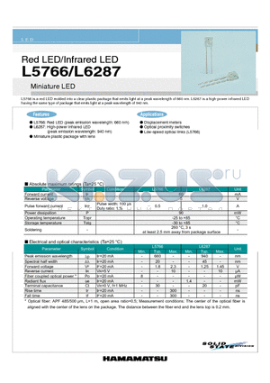 L5766 datasheet - Miniature LED