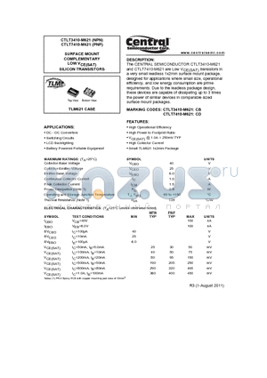 CTLT3410-M621_11 datasheet - SURFACE MOUNT COMPLEMENTARY