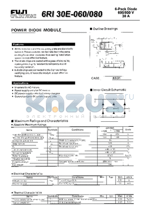 6RI30E-080 datasheet - POWER DIODE MODULE