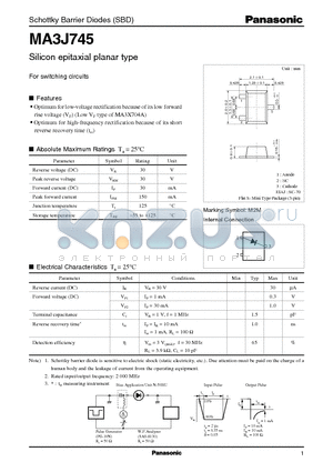 MA3J745 datasheet - Silicon epitaxial planar type