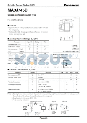 MA3J745D datasheet - Silicon epitaxial planar type