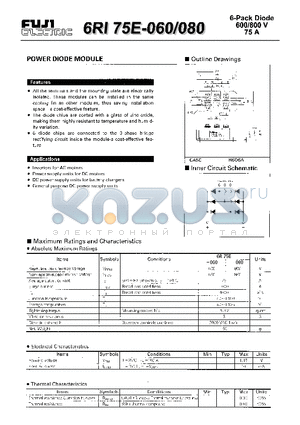 6RI75E-080 datasheet - POWER DIODE MODULE