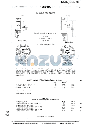 6SQ7 datasheet - DOUBLE-DIODE TRIODE