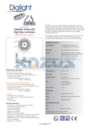 HBA9C4M_12 datasheet - SafeSite^ Series LED High Bay Luminaire