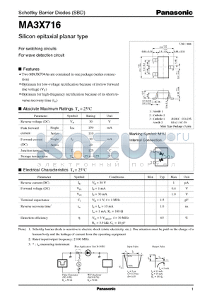 MA3X716 datasheet - Silicon epitaxial planar type