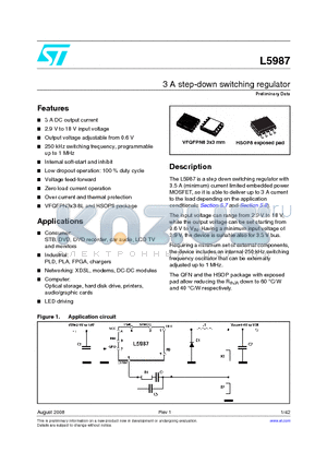 L5987A datasheet - 3 A step-down switching regulator