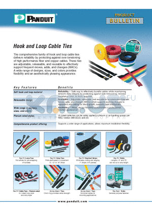 HLSP1.5S-X0 datasheet - Hook and Loop Cable Ties