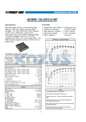 HBD060ZGE-A datasheet - HBD SERIES - DUAL OUTPUT, 60 WATT
