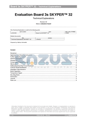 L6100150 datasheet - EVALUATION BOARD 3S SKYPER 32