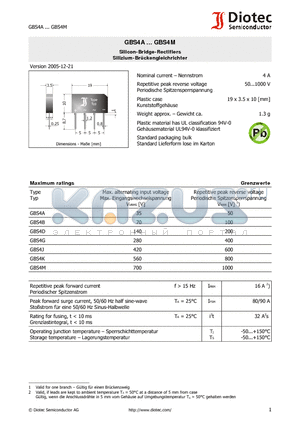 GBS4A datasheet - Silicon-Bridge-Rectifiers