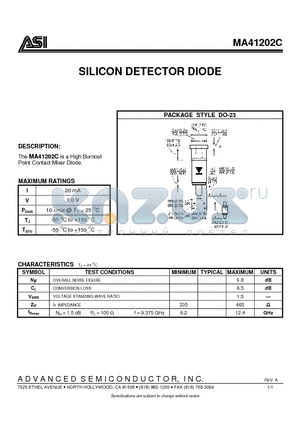 MA41202C datasheet - SILICON DETECTOR DIODE