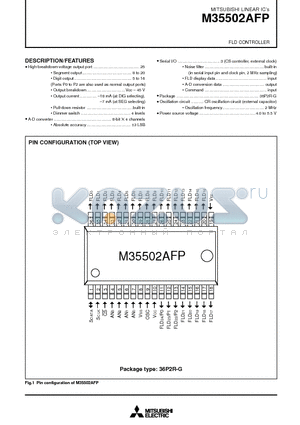 M35502AFP datasheet - FLD CONTROLLER