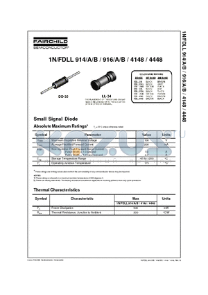 FDLL914A datasheet - Small Signal Diode