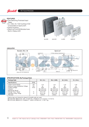 70-IDC5 datasheet - DC Input Modules