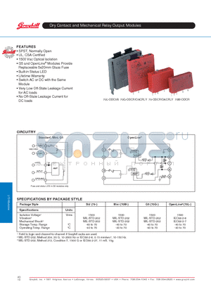 70-ODC24R datasheet - Dry Contact and Mechanical Relay Output Modules