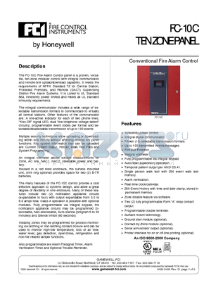 700-01192 datasheet - Ten zone control communicator