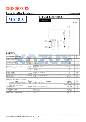 MA4810 datasheet - Power Switching Regulators