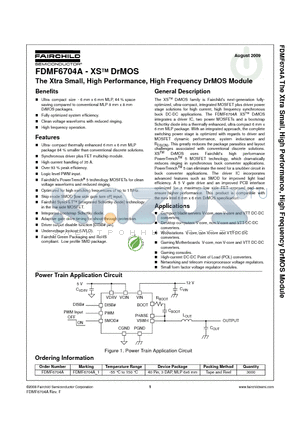 FDMF6704A datasheet - The Xtra Small, High Performance, High Frequency DrMOS Module