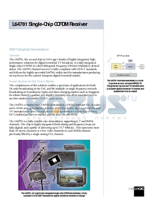 L64781 datasheet - Single-Chip COFDM Receiver