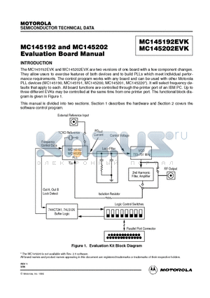 MC145192EVK datasheet - Evaluation Board Manual