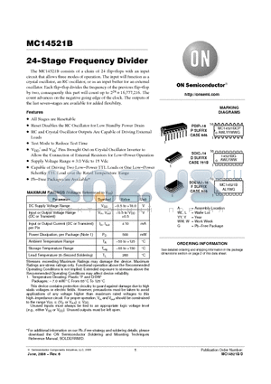 MC14521BF datasheet - 24−Stage Frequency Divider