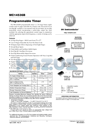 MC14536BFEL datasheet - Programmable Timer