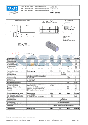 HM24-1B83-06_DE datasheet - (deutsch) HM Reed Relay