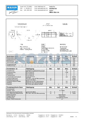 HM24-1B83-150_DE datasheet - (deutsch) HM Reed Relay