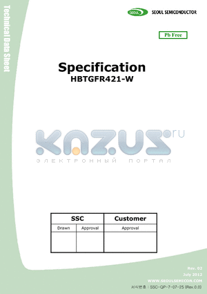 HBTGFR421-W datasheet - 1.6*1.5*0.5 mm Untited, Diffused flat mold