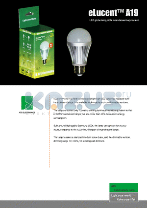 HBX-2071 datasheet - LED globe lamp, 60W incandescent equivalent