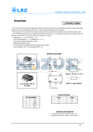 L74VHC1G04 datasheet - Inverter