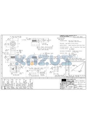 GC-536-0002 datasheet - SWITCH ASSEMBLY PUSH ON-PUSH OFF S.P.D.T.