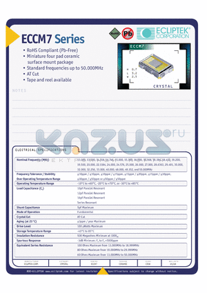 ECCM7 datasheet - CRYSTAL