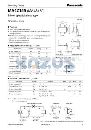 MA4S159 datasheet - Silicon epitaxial planar type