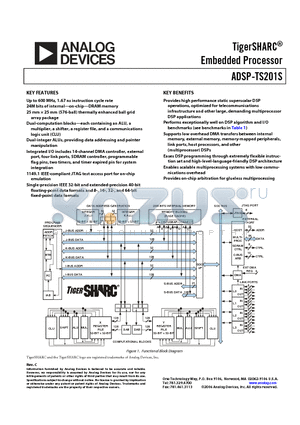 ADSP-TS201SABPZ050 datasheet - TigerSHARC-R Embedded Processor