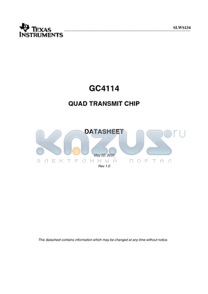 GC4114-PQ datasheet - QUAD TRANSMIT CHIP