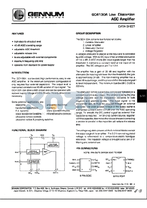 GC4130AEDA datasheet - GC4130A Low Distortion AGC Amplifier