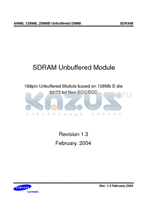 M374S3323ETU-C7A datasheet - SDRAM Unbuffered Module