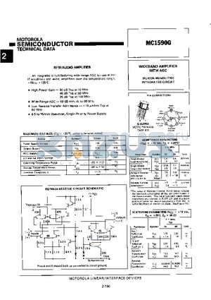 MC1590G datasheet - RF/IF/AUDIO AMPLIFIER