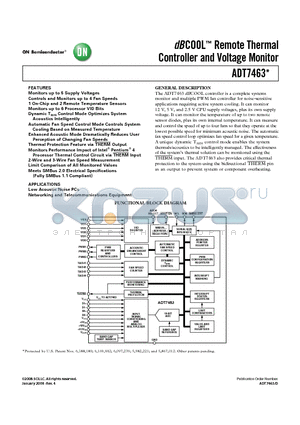 ADT7463ARQZ-REEL datasheet - dB COOL Remote Thermal Controller and Voltage Monitor