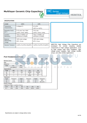 HC1206CG104J251 datasheet - Multilayer Ceramic Chip Capacitors