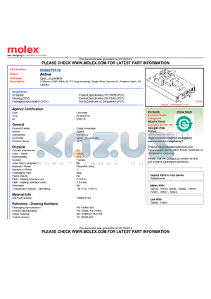 70066-0184 datasheet - 2.54mm (.100