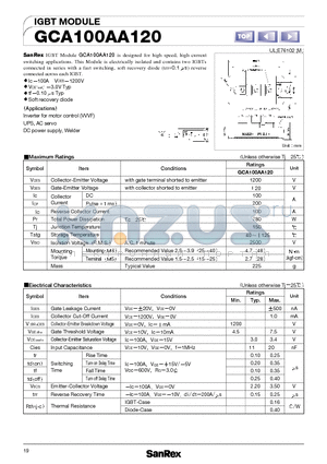 GCA100AA120 datasheet - IGBT MODULE