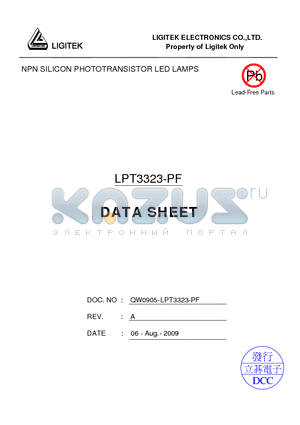 LPT3323-PF datasheet - NPN SILICON PHOTOTRANSISTOR LED LAMPS