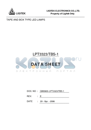 LPT3323-TBS-1 datasheet - TAPE AND BOX TYPE LED LAMPS